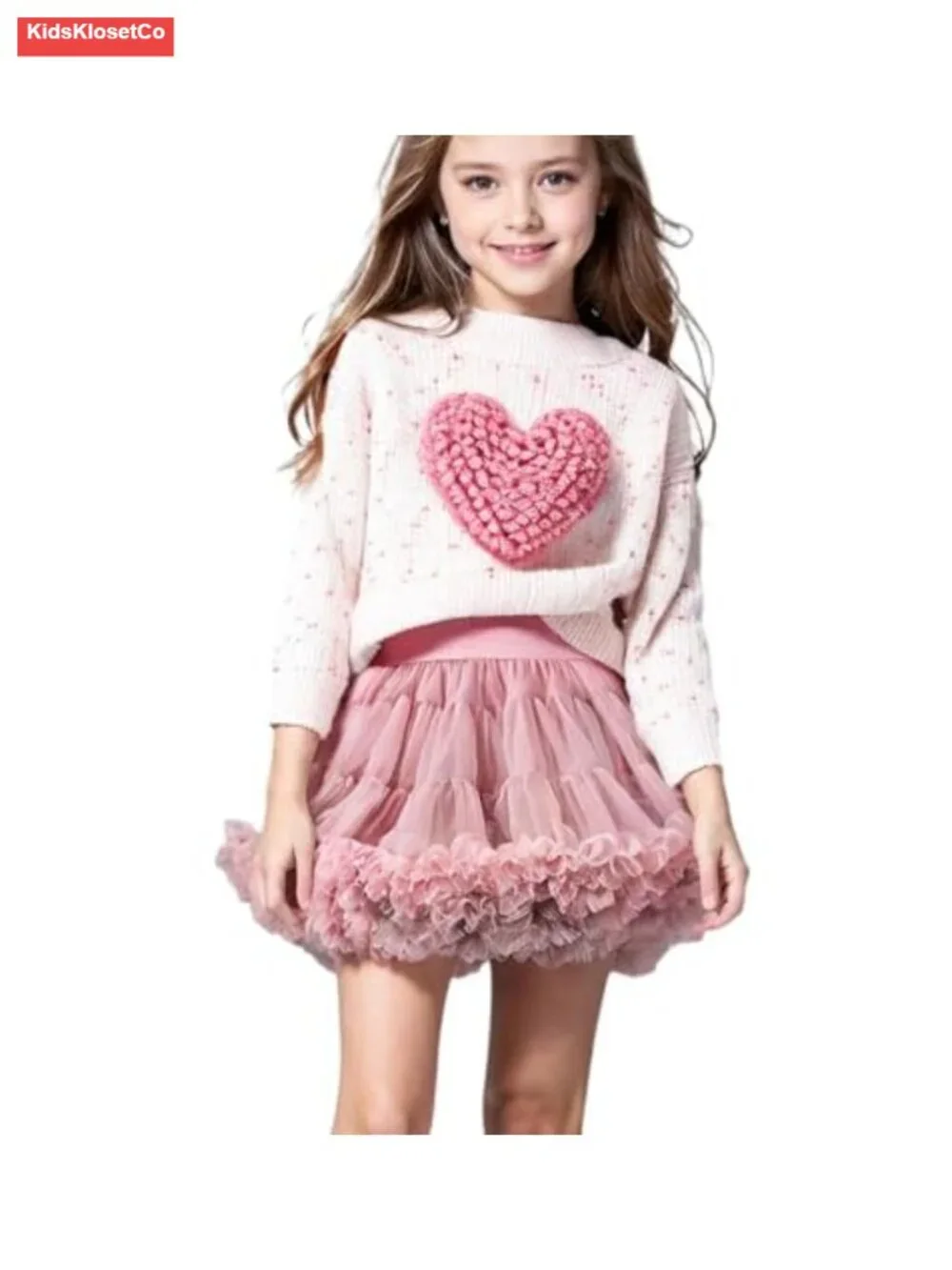 Girls Cardigan Outfit Set 2 Piece Knit Sweater & Tutu Skirt